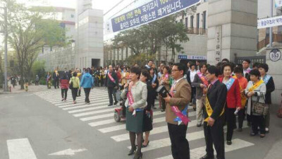 성동지방 성암교회 성도님들과 야외설교 및 노방전도